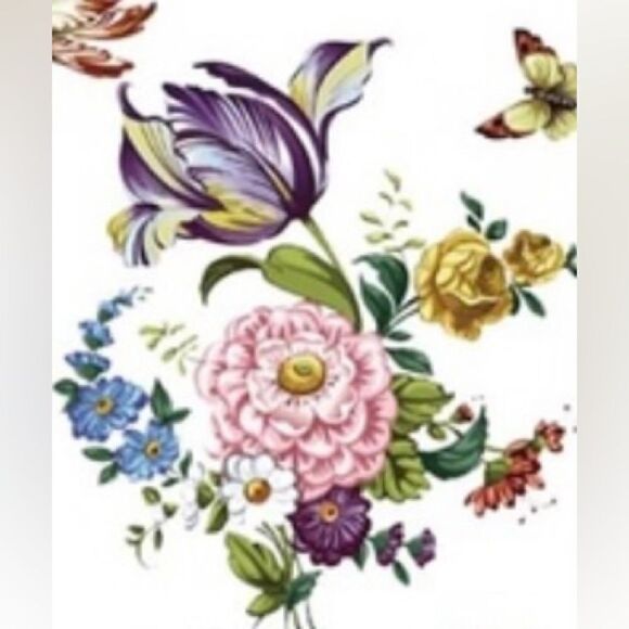 IKEA Blue Upcycled Pillow Covers w/ Floral Transfers w/ Zipper Closure- 2 pcs. - Picture 10 of 11